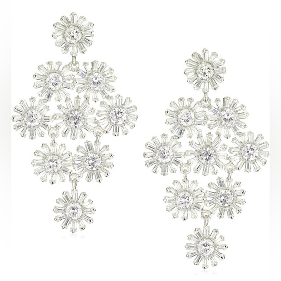 100% Authentic Kate Spade Heirloom Crystal Gardens Earrings Chandelier WBRU4175 - Picture 3 of 11